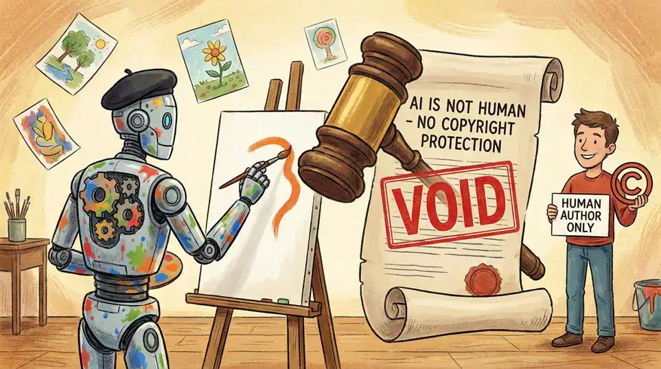 AI 生成圖片不具著作權資格。圖／AI 生成