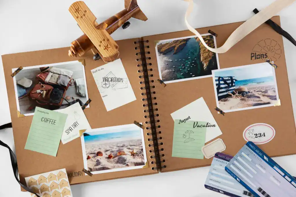 4×6 明信片尺寸實際應用示意，旅遊攝影明信片放入手帳本的使用情境