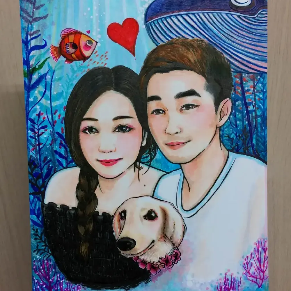 開始麥克筆似顏繪風格